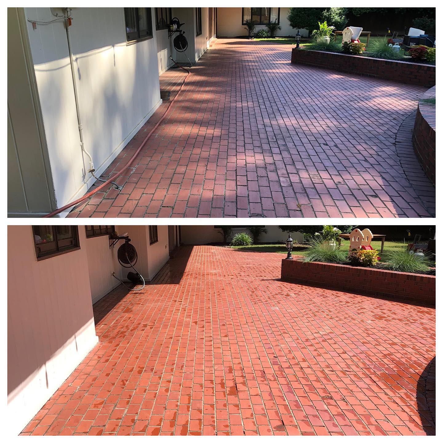 Pressure Washing Brick Patios